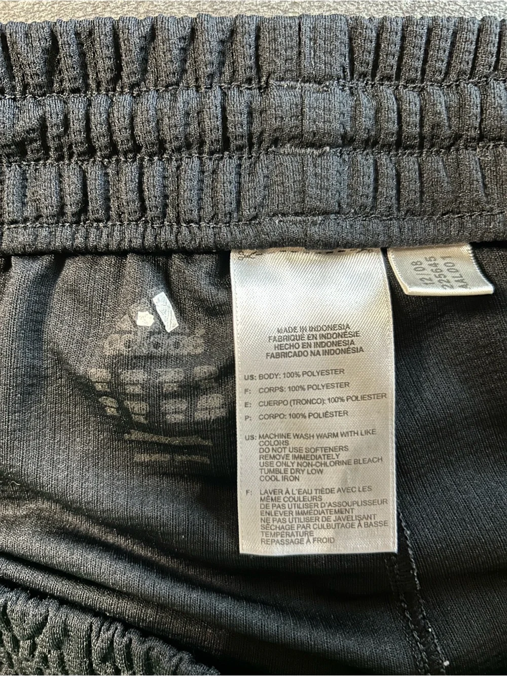 adidas Black Gym Shorts with Subtle Logo
